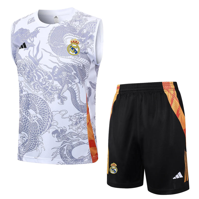 Conjunto Real Madrid Entrenamiento Regata 24/25 - Blanco Dragão