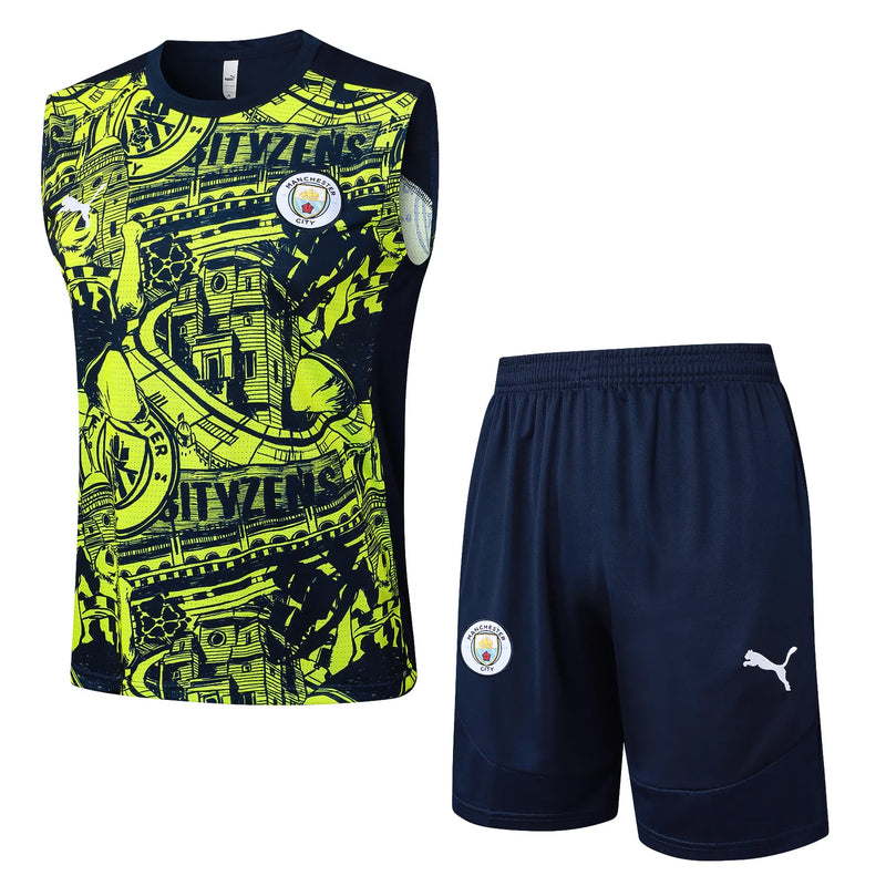 Conjunto Manchester City Entrenamiento Regata 24/25 - Amarillo
