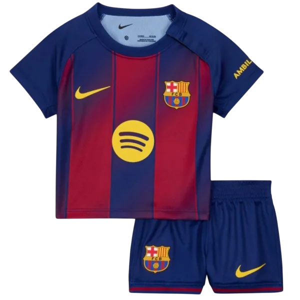 Conjunto Infantil Barcelona I 25/26 - Azul e Rojo