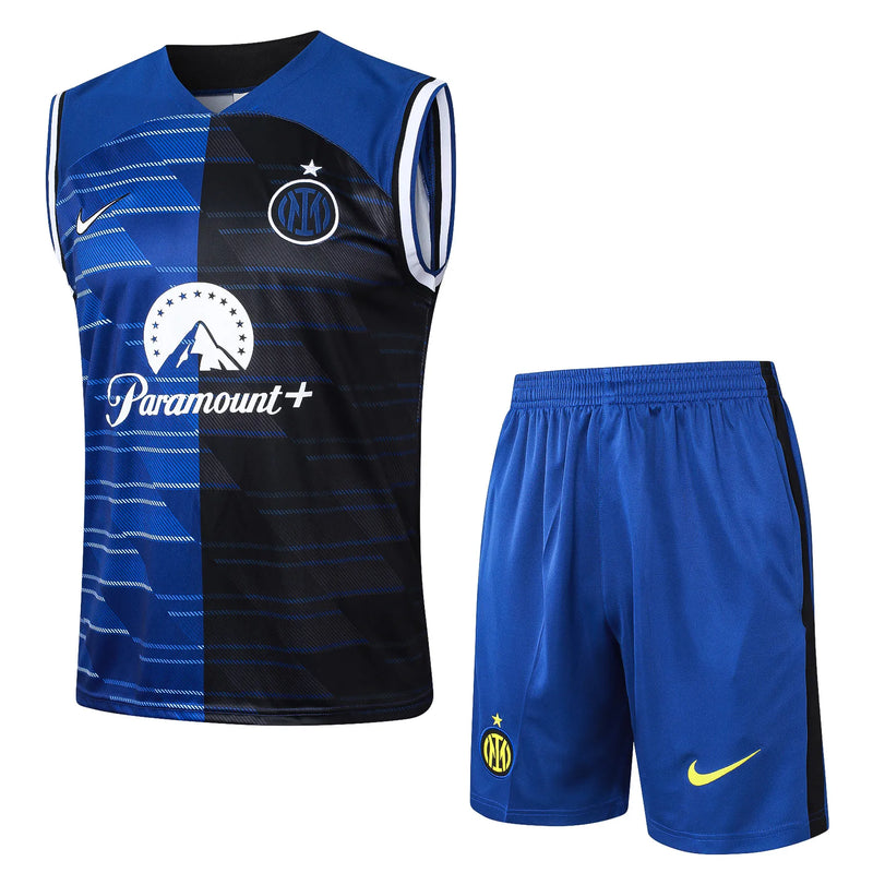 Conjunto Inter Milán Entrenamiento Regata 24/25 - Azul e Negro