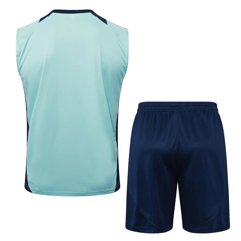 Conjunto Manchester United Entrenamiento Regata 24/25 - Azul Turquesa