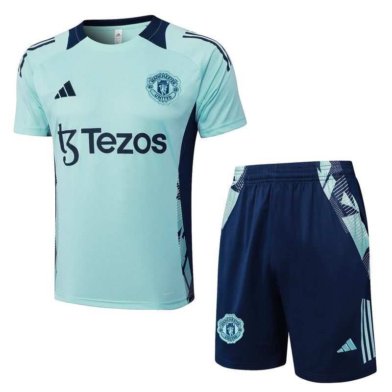 Conjunto Manchester United Entrenamiento 24/25 - Azul Turquesa