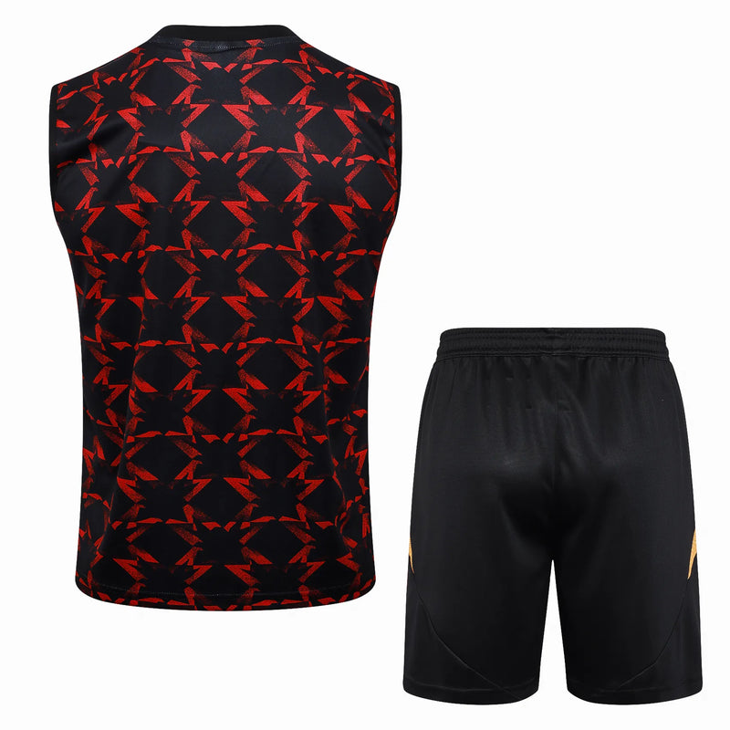 Conjunto Manchester United Entrenamiento Regata 24/25 - Rojo e Negro