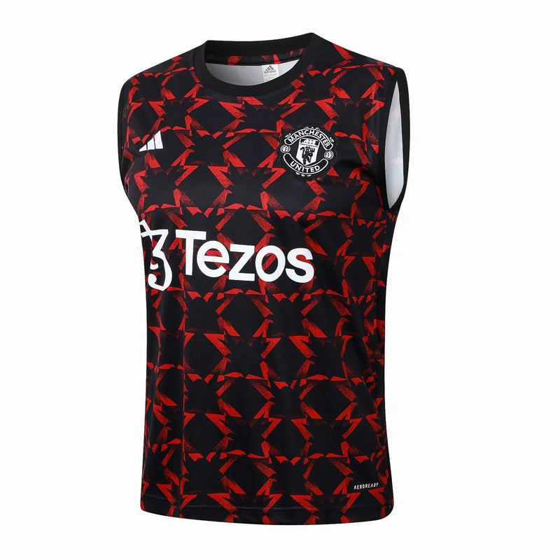 Conjunto Manchester United Entrenamiento Regata 24/25 - Rojo e Negro