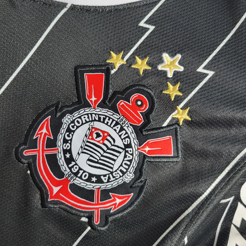 Camiseta Corinthians Segunda Equipación 11/12 Retro - Negra