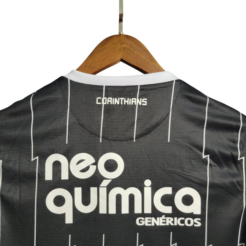 Camiseta Corinthians Segunda Equipación 11/12 Retro - Negra