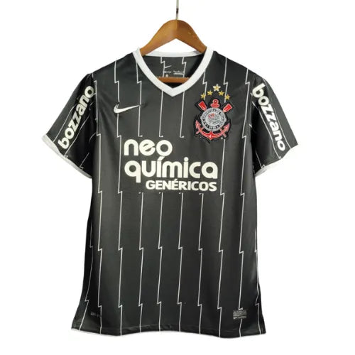Camiseta Corinthians Segunda Equipación 11/12 Retro - Negra