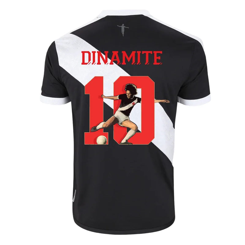 Camiseta Vasco Primera Equipación 24/25 Edição Limitada Roberto Dinamite nº10 - Negra e Blanca