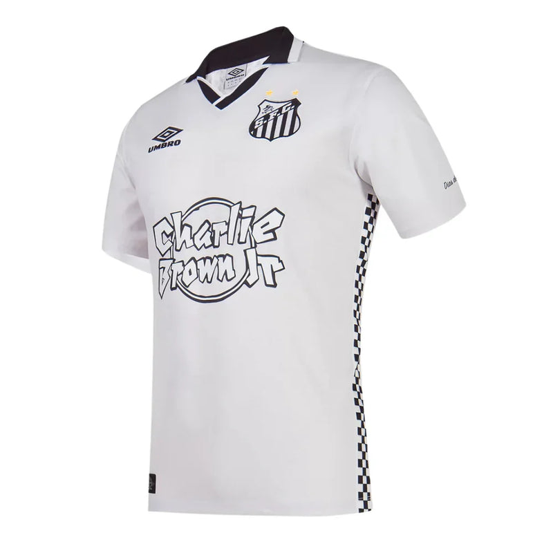 Camiseta Santos Charlie Brown Jr. Dias de Glória - Blanca
