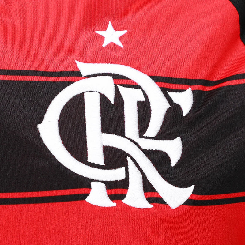Camiseta Flamengo Primera Equipación 25/26 Manga Larga - Negro e Rojo