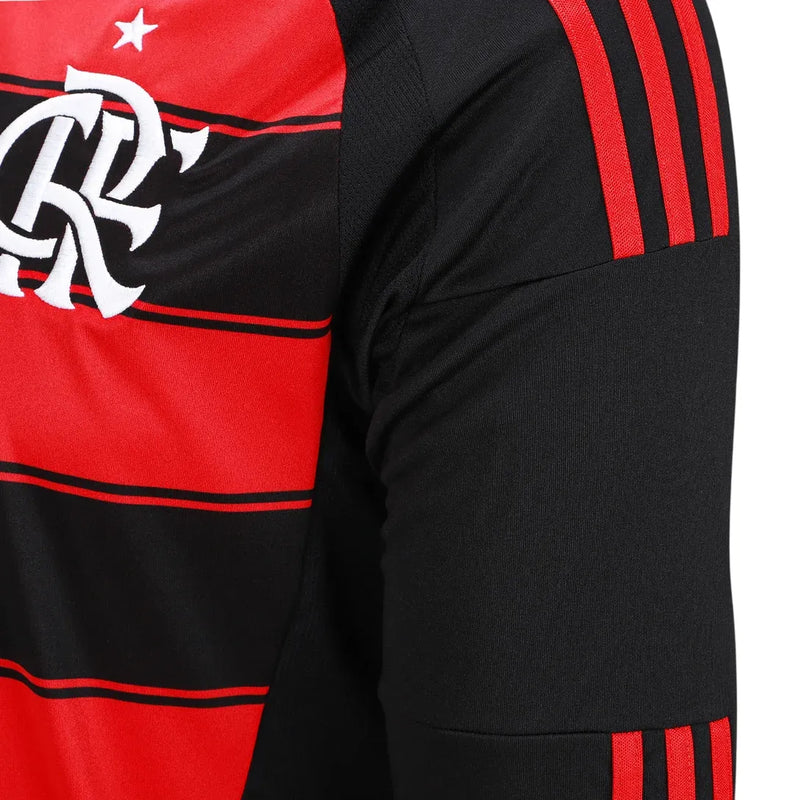 Camiseta Flamengo Primera Equipación 25/26 Manga Larga - Negro e Rojo