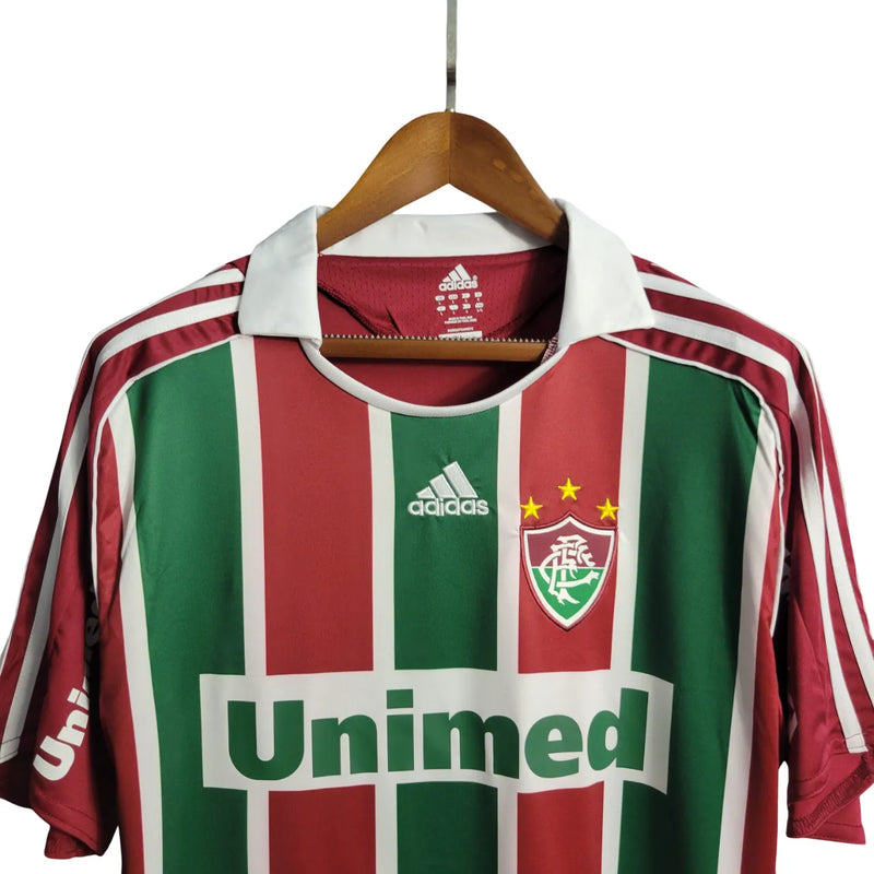 Camiseta Fluminense Primera Equipación 08/09 Retro - Vinho e Verde