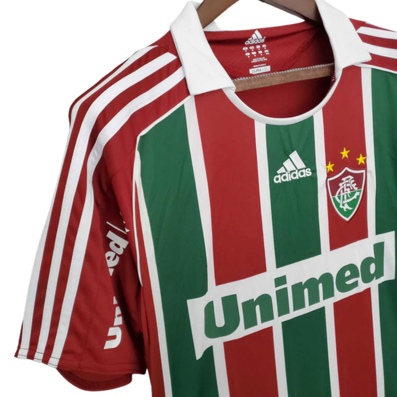 Camiseta Fluminense Primera Equipación 08/09 Retro - Vinho e Verde