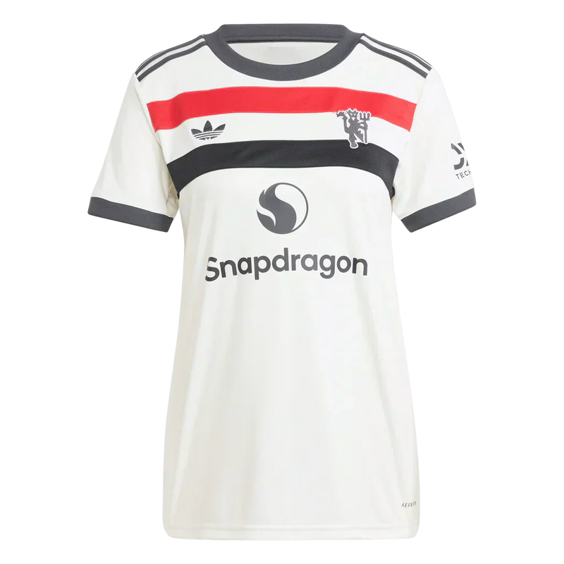 Camiseta Manchester United Mujer Tercera Equipación 24/25 - Blanca