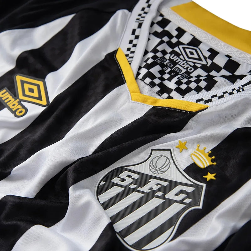 Camiseta Santos Segunda Equipación 25/26 Match - Negra e Blanca