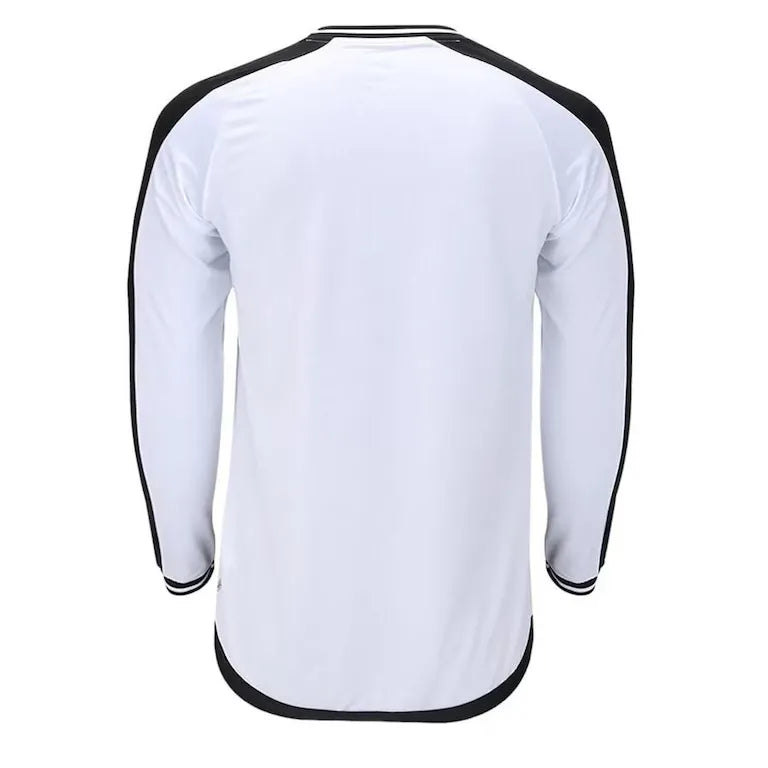 Camiseta Vasco Segunda Equipación 24/25 Manga Larga - Blanca e Negra