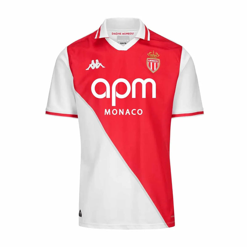 Camiseta Mónaco Primera Equipación 24/25 - Blanca e Roja