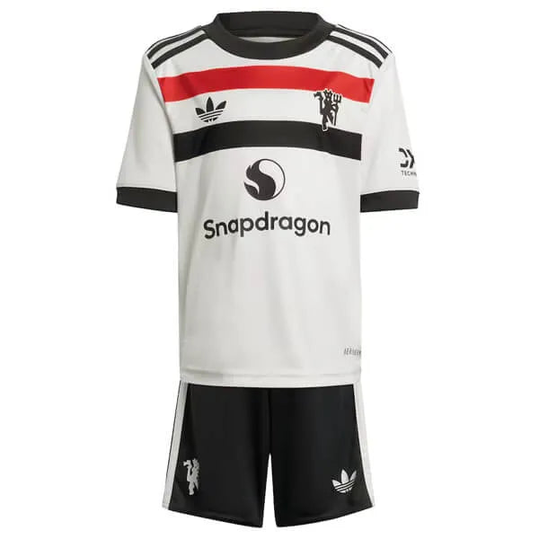 Conjunto Infantil Manchester United III 24/25 - Blanco e Negro