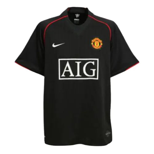 Camiseta Manchester United Segunda Equipación 07/08 Retro - Negra