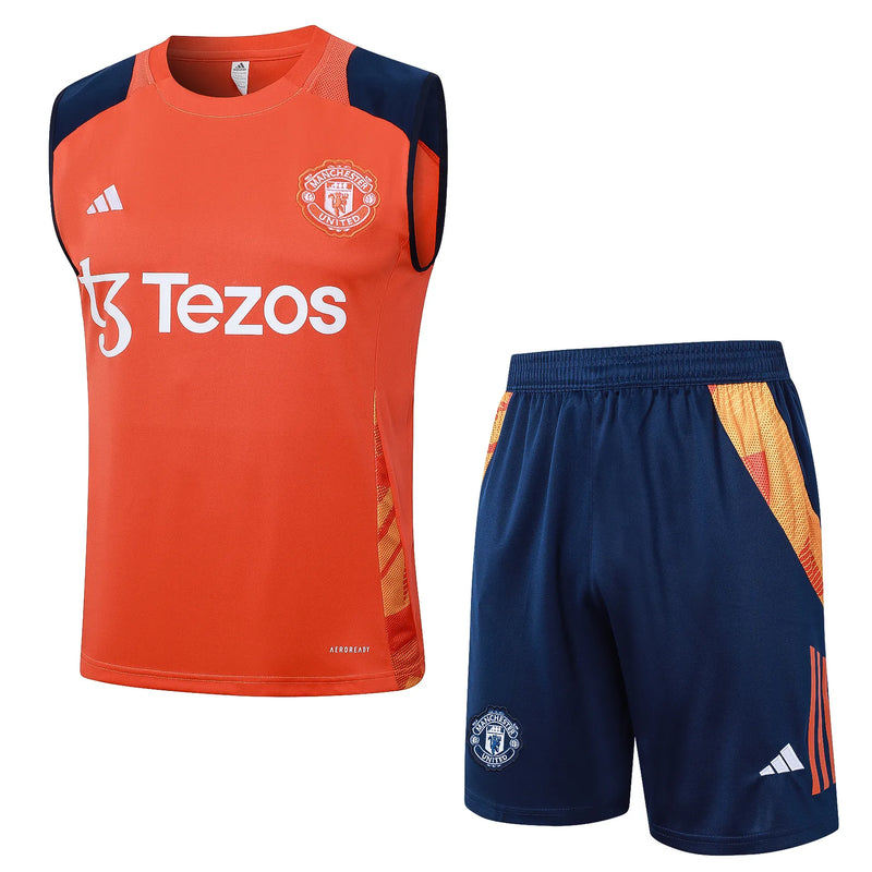 Conjunto Manchester United Entrenamiento Regata 24/25 - Naranja