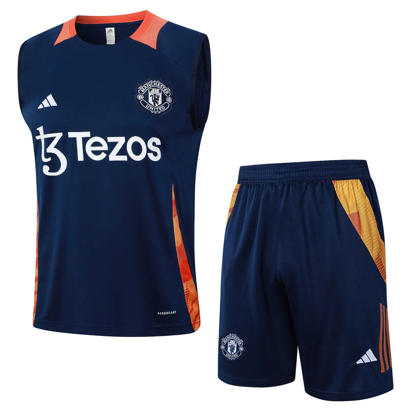 Conjunto Manchester United Entrenamiento Regata 24/25 - Azul Oscuro