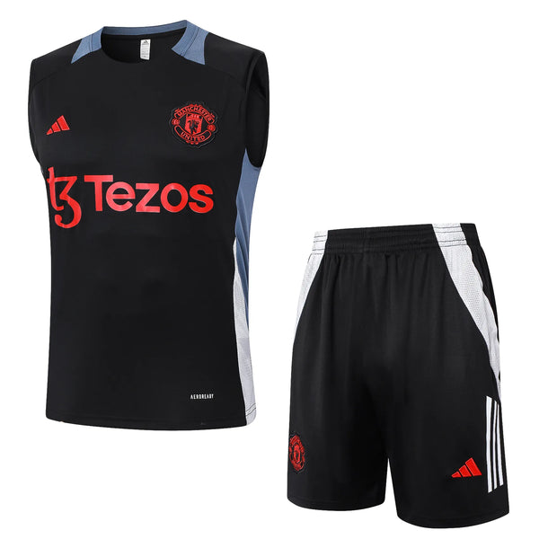 Conjunto Manchester United Entrenamiento Regata 24/25 - Negro