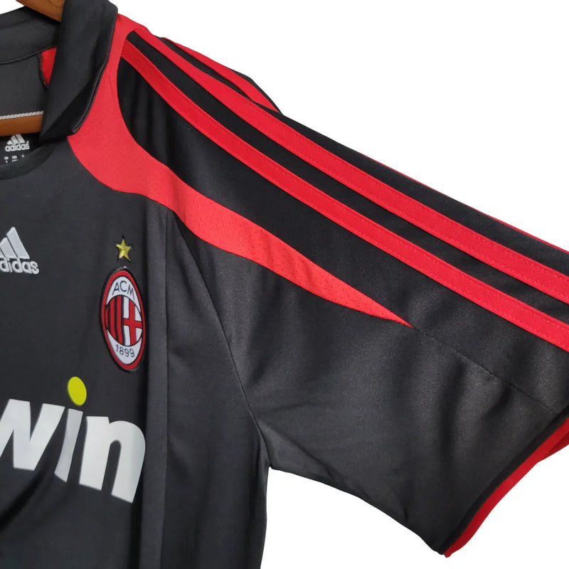 Camiseta Milan Tercera Equipación 07/08 Retro - Negra