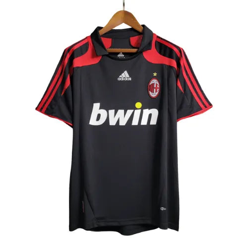Camiseta Milan Tercera Equipación 07/08 Retro - Negra
