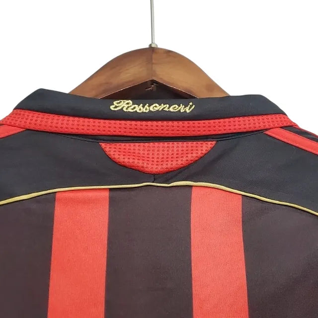 Camiseta Milan Primera Equipación 06/07 Retro - Roja e Negra