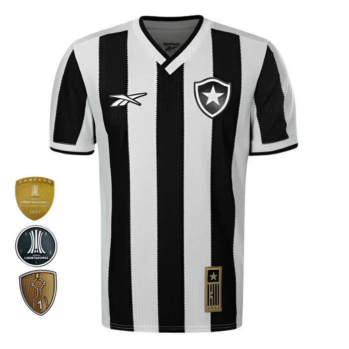 Camiseta Botafogo Primera Equipación 24/25 - Negra e Blanca