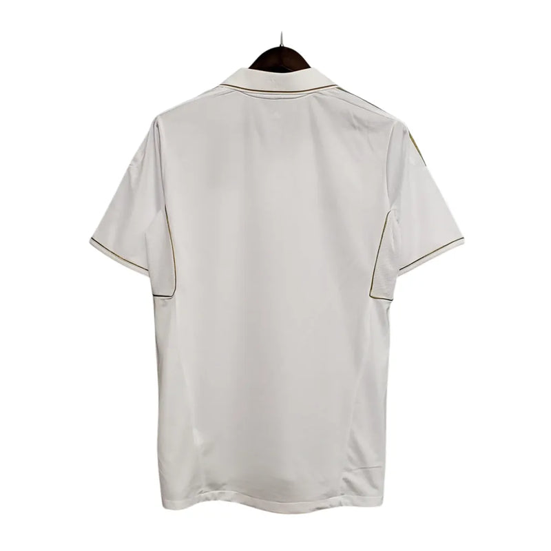 Camiseta Real Madrid Primera Equipación 11/12 Retro - Blanca e Dourada