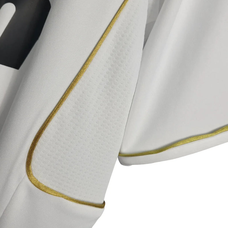 Camiseta Real Madrid Primera Equipación 11/12 Retro - Blanca e Dourada