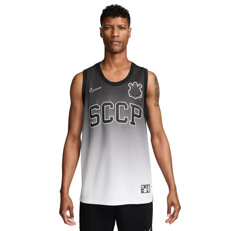 Regata Corinthians DNA 25/26 - Negro e Blanco
