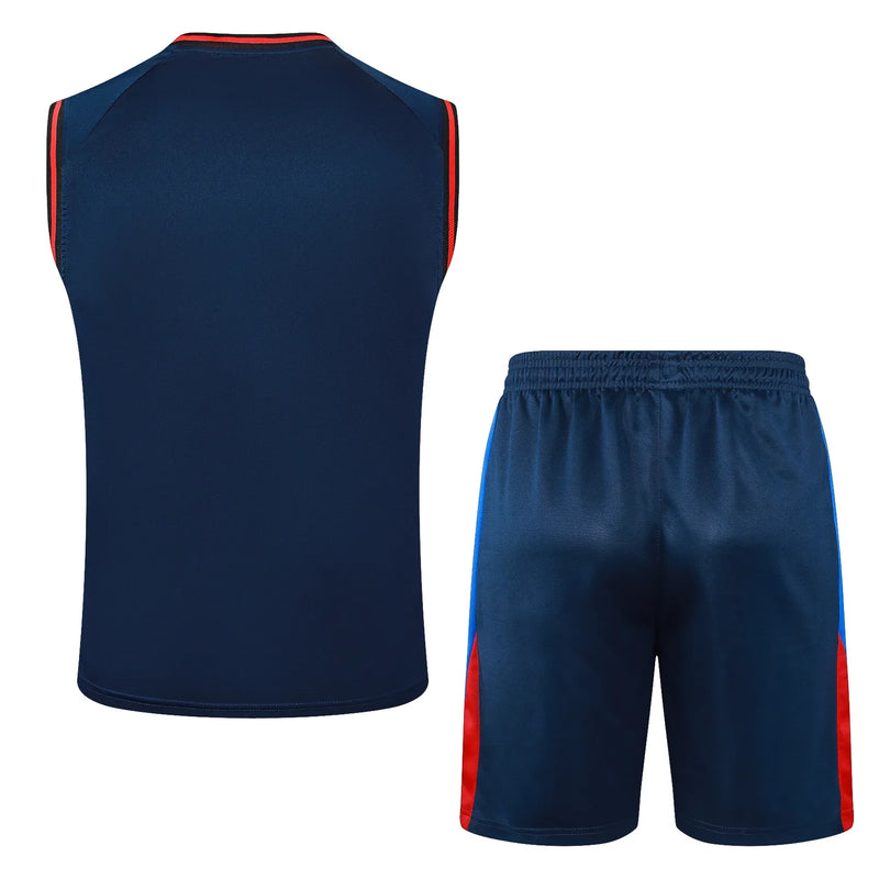 Conjunto Barcelona Entrenamiento Regata 24/25 - Rojo e Azul