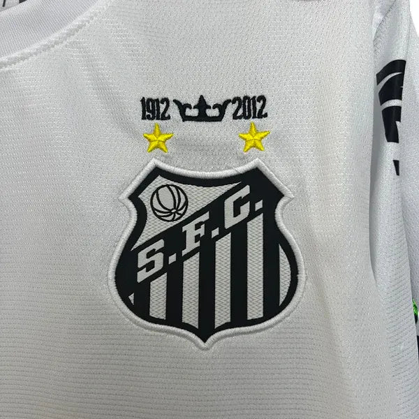 Camiseta Santos Primera Equipación 11/12 Retro Manga Larga - Blanca