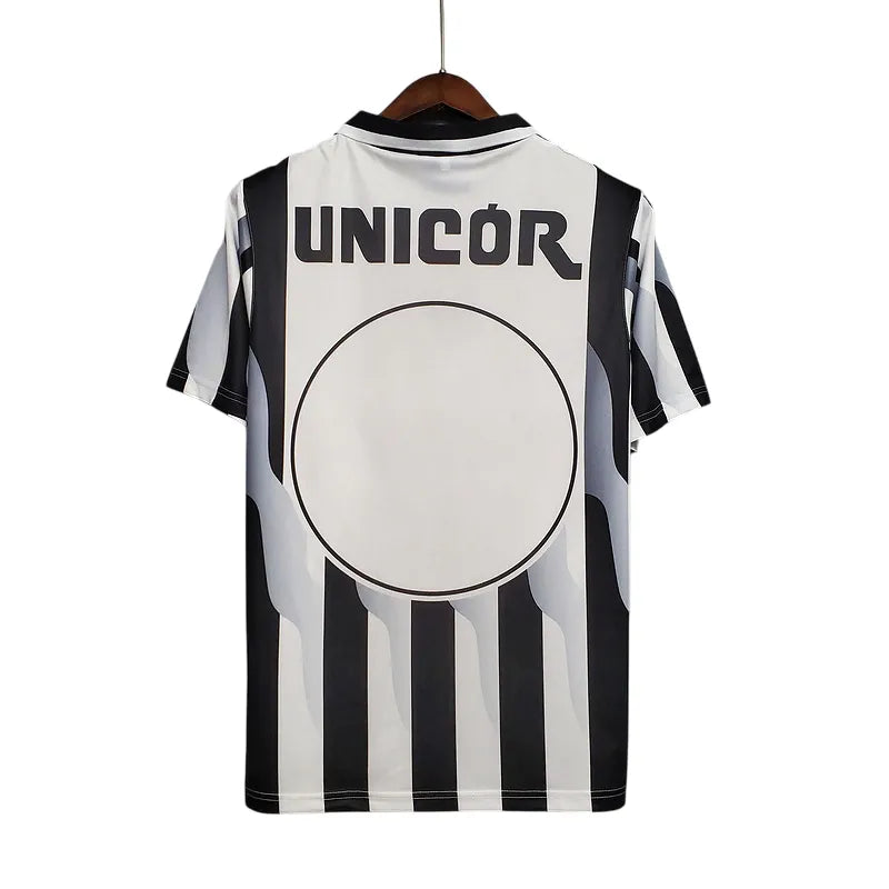 Camiseta Santos Segunda Equipación 1998 Retro - Blanca e Negra