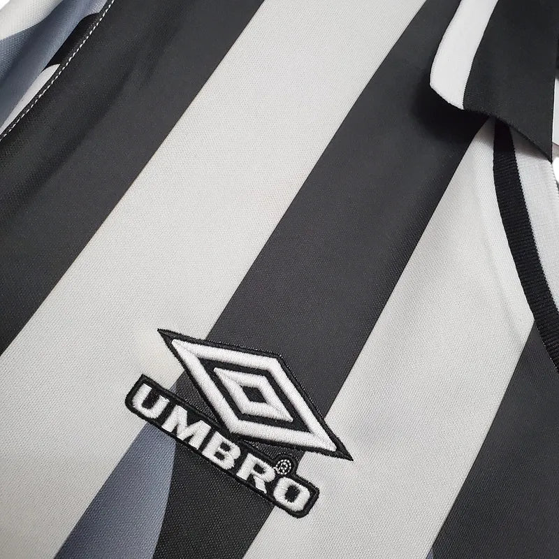 Camiseta Santos Segunda Equipación 1998 Retro - Blanca e Negra