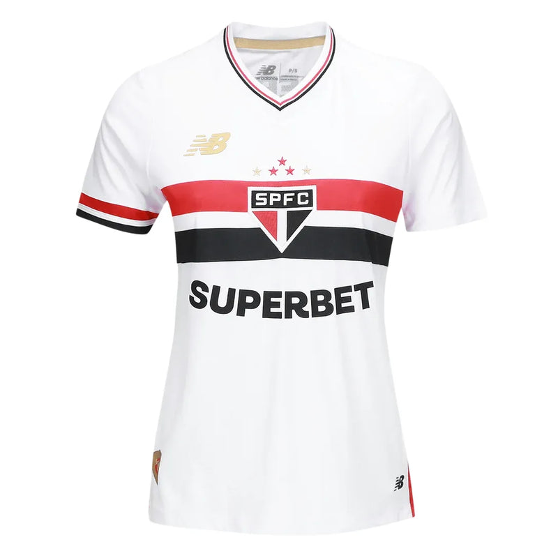 Camiseta São Paulo Mujer Primera Equipación 25/26 - Blanca