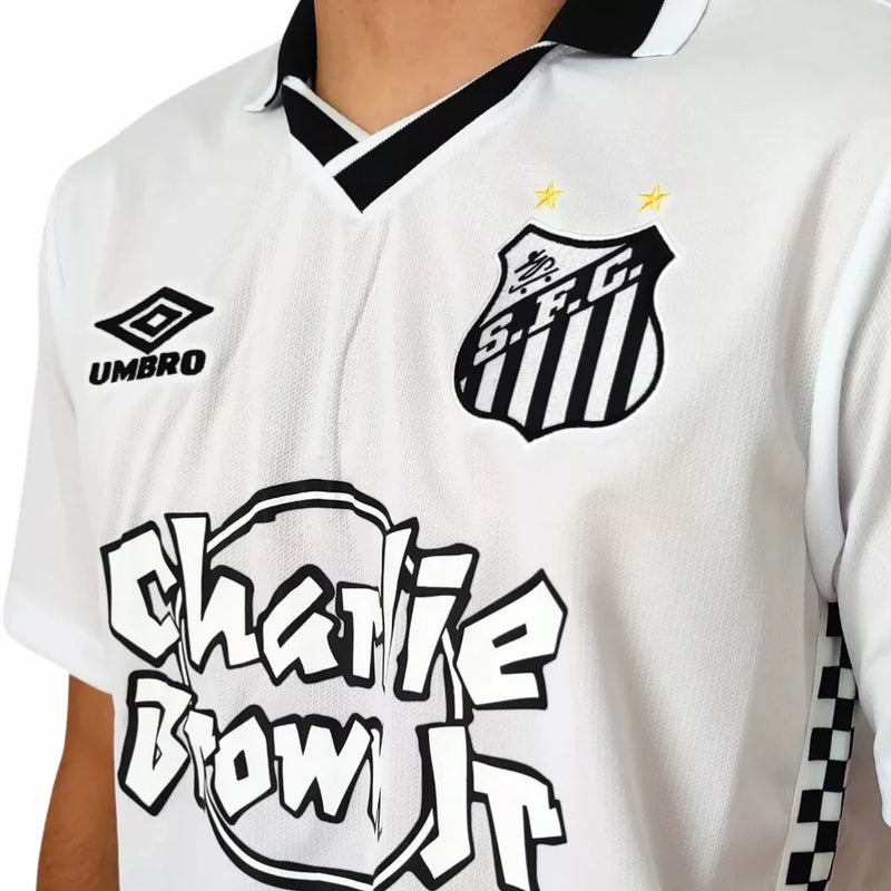 Camiseta Santos Charlie Brown Jr. Dias de Glória - Blanca