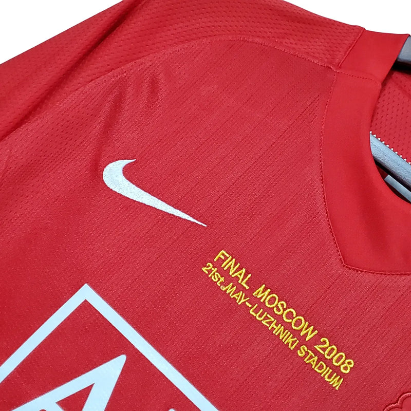 Camiseta Manchester United Primera Equipación 07/08 Retro - Roja