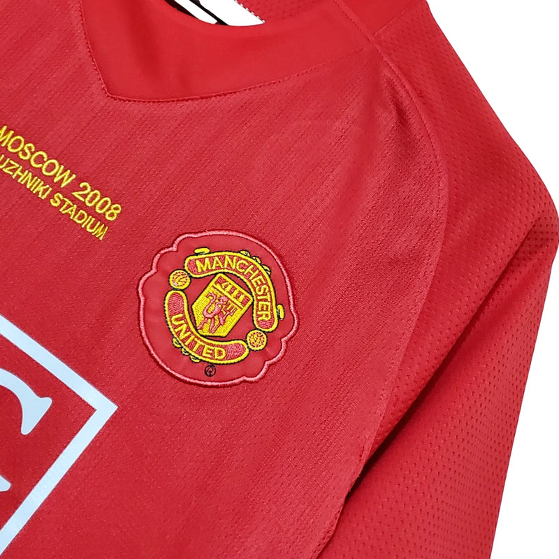 Camiseta Manchester United Primera Equipación 07/08 Retro - Roja