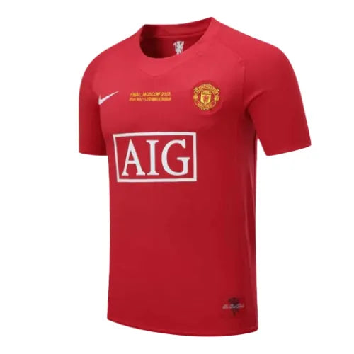 Camiseta Manchester United Primera Equipación 07/08 Retro - Roja