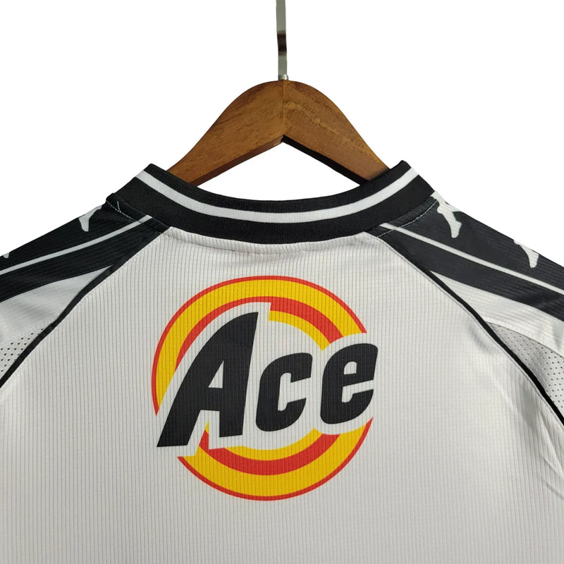 Camiseta Vasco Segunda Equipación 2000 Retro - Blanca e Negra