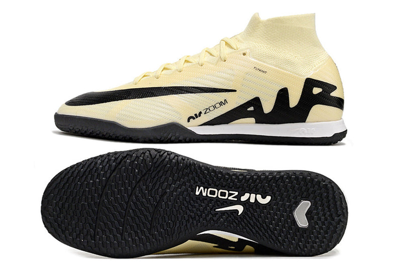 Bota de Fútbol Sala Nike Air Zoom Mercurial Superfly 9 Elite IC Bege e Negra "Mad Ready Pack"