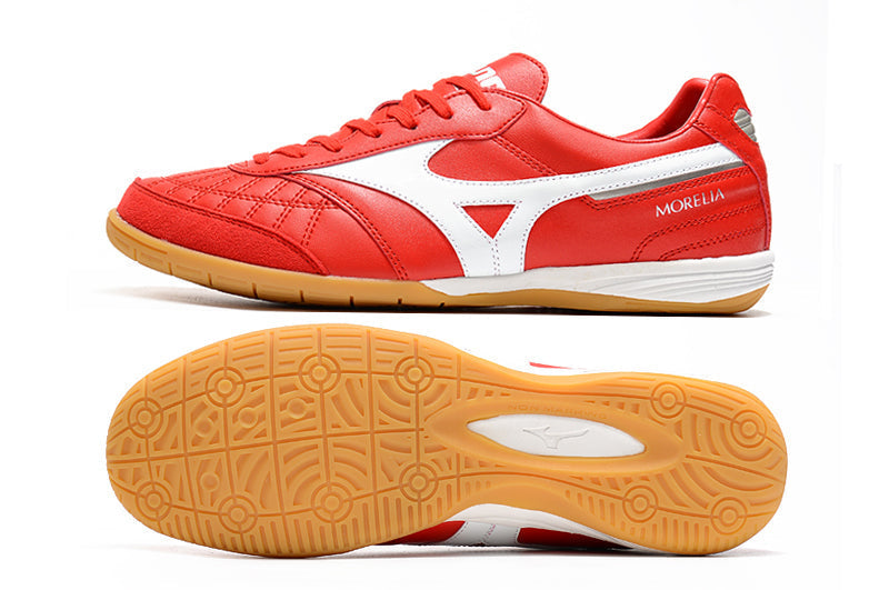 Bota de Fútbol Sala Mizuno Morelia Sala IC Roja e Blanca