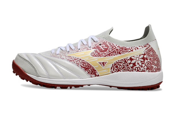 Bota de Fútbol para Césped Artificial Mizuno Morelia Neo Sala TF Blanca e Roja "Charge Pack"