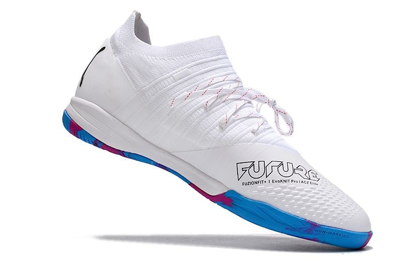 Bota de Fútbol Sala Puma Future Z 1.3 IC Blanca e Azul