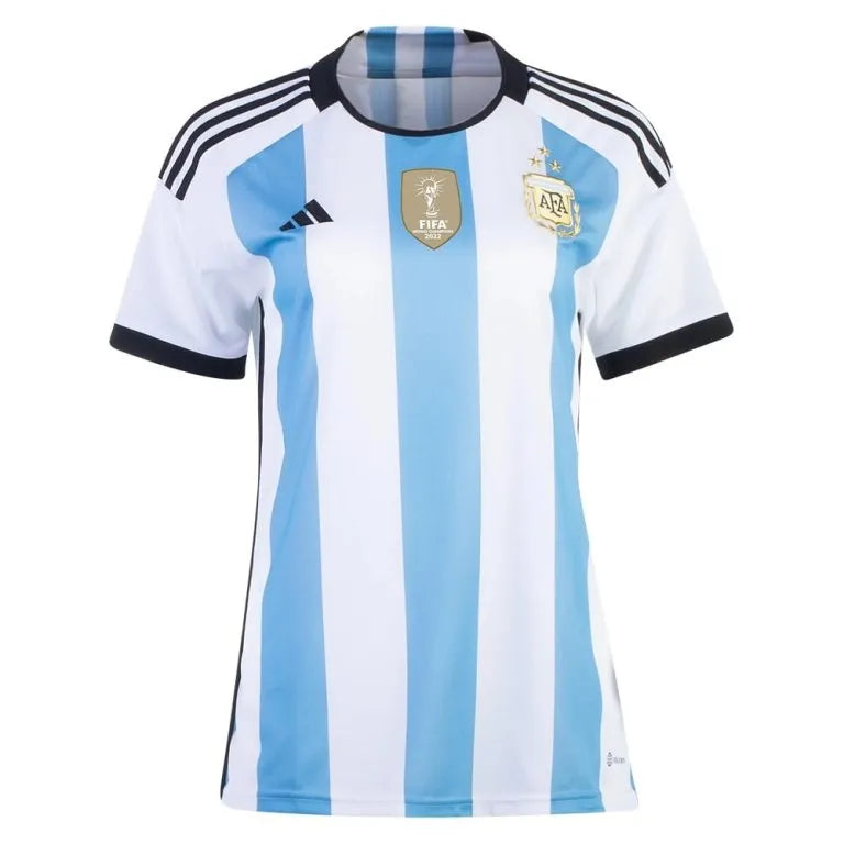Camiseta Argentina Mujer Primera Equipación 2022 - Azul e Blanca