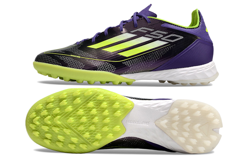 Bota de Fútbol para Césped Artificial Adidas F50 TF Morada e Verde "Fast Reborn Pack"