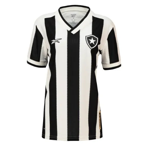 Camiseta Botafogo Mujer Primera Equipación 24/25 - Negra e Blanca